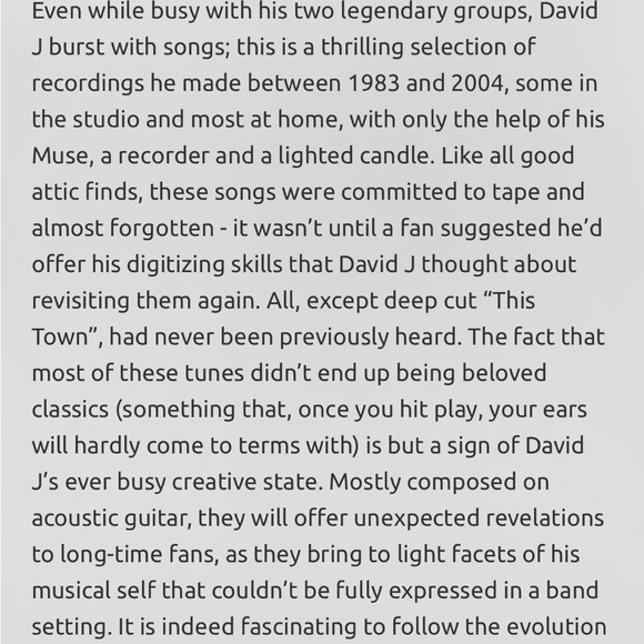 New DAVID J - Tracks From The Attic, Red Vinyl 3LP, RSD BF 2023, LE 1 of 500 - Picture 4 of 4